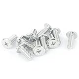 SODIAL(R) M8x20mmフィリップスフラットヘッドボルト　シルバートーン　10件