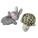 Family Finger Puppets Hare & Tortoise布人形Kids Hand Toy Cartoon小道具