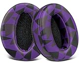 SOULWIT イヤーパッド イヤークッション 交換パッド for Sennheiser HD 4.50BT/HD 4.50BTNC/HD4.50SE/HD4.40BT/HD4.30G/HD4.20S/HD458BT/HD 450/HD450BT/HD400S/HD350BT/Adapt 360(MB 360 UC)/Adapt 361 用 ヘッドホン パッド パープルブラック