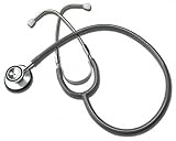 Jorgensen Dual Head Stethoscope Adjustable Steel Binaural Non-Chill Ring Grey [並行輸入品]