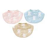 (チャックル) chuckle 6層ガーゼくまちゃんマジック式スタイ サックス サイズなし P8521-00-30