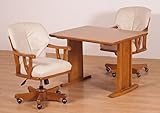 ダイニング テーブル ３点セット 回転式 多機能チェア ライトブラウン　COLINZ-34-40-45