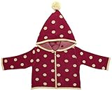 アンナニコラ 水玉ジャガードニット パーカー 50-60cm ピンク I-71253 C23 日本製