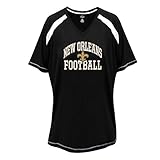 NFL新しいOrleans Saints半袖ラグランTシャツ、4 x、ブラック/ホワイト