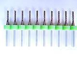 10pcs 超硬 エンドミル (2.0ｍｍ)