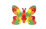 betwoo木製教育玩具アルファベットパズルfor Learn Letters (バタフライ)
