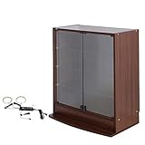 【JAJAN】フィギュアラック サード ワイド LED(ピュアホワイト)付き本体 扉 幅83cm奥行39cm ロータイプ ブラウン【正規品】[ 鍵付きコレクションケース ][棚プレ対象商品]