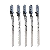 Manyao 5個T101AO HCS Tシャンクジグソーパズル木材プラスチックのための曲線ツールキットを切削