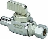 Viega 46001 PureFlow Zero Lead PEX Crimp Straight Stop Valve with 3/8-Inch by 1/4-Inch Crimp x CTS b