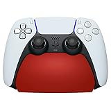 PlayVital ps5に対応するコントローラースタンド、ラバーパッド付き、プレーステーション5コントローラーに対応するスタンド【レッド】