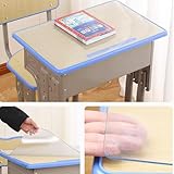 90 x 90 cm デスクマット 透明 テーブルクロス PVCビニールシート 透明 マット 子供 デスクマット パソコン マット 防水 傷や汚れに強い デスクマット 透明 適用対象 学習机、テーブル、学生デスク、コーヒーテーブル、トランプや