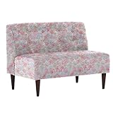 arne ソファ 二人掛け アームレス 日本製 完成品 Lunch 3×5 ピオニー ダークブラウン脚 ピンク