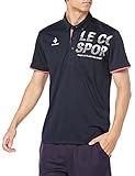 [ルコックスポルティフ] ポロシャツ 【オンライン限定】 半袖 サンスクリーン SUNSCREEN 吸汗速乾 ストレッチ トレーニング メンズ NVY (QMMSJA42AM) M