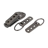 uxcell　額縁ハンガー　リング　写真フレーム　ダークグレー　壁マウント　十字ステッチ　6個入り