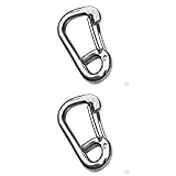 SunniMix 2個　ステンレススチール　カラビナ　クライミング　アクセサリー