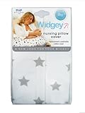 PHP Gift and Baby Widgey Nursing Pillow Cover with Stars (White/ Grey)