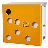 郵便ポスト 郵便受け メールボックス 壁掛け EUROデザイナーズポスト MB5104 レバー開閉タイプ 鍵付きオレンジ MB5104-KL-OLANGE 84