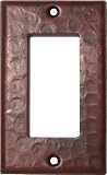 Single Decora Hammered Copper Switch Plate by Fine Crafts & Imports