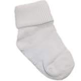 オールドネイビー(OLD NAVY)男女兼用ホワイト無地丸首ソックス　白　子供用靴下 6-12months(75cm)(日本サイズ8-10) [並行輸入品]