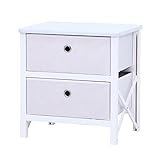 不二貿易 折りたたみチェスト2段 ホワイト