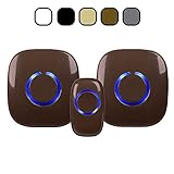 SadoTechモデルCXR Wireless Doorbell with 1ボタンリモートand 2プラグイン受信機オペレーティングat over 500-feet範囲with over 50チャイ