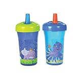 The First Years Simple Straw Cup - 9oz, 2 pack, Blue by The First Years [並行輸入品]