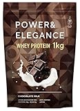 逗子食品 ホエイプロテイン POWER&ELEGANCE パワー＆エレガンス 1kg ミルクチョコ味 本格チョコレート 国内製造