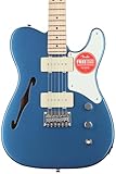 Squier by Fender エレキギター Paranormal Cabronita Telecaster® Thinline, Maple Fingerboard, Parchment Pickguard, Lake Placid Blue ソフトケース付き