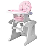 子供用ダイニングチェア 子供用ダイニングチェア多機能食べるシート研究テーブルハイチェア (色 : Pink)
