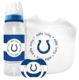 Indianapolis Colts Baby Bib,baby Bottle,pacifier Gift Set by 1LAP2GO [並行輸入品]
