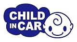 Sticker Shop Haru CHILD ＩＮ CARステッカー 雲型 ２０cm ブルー