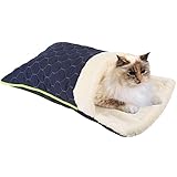 Blueekin 猫用寝袋 猫ベッド 冬用 寒さ対策 保温防寒 ペットベッド 猫 犬 クッション ソファ ベッド型 ネコ ベッド 猫寝床 ふ