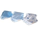 Baby Bibs for Boys with Snaps Absorbent Cotton Baby Gift Set by mom's care