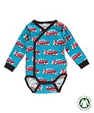マクソモーラ ベビー服 Car 新生児用 長袖 ロンパース コンビ肌着 クラシックカー 0-4ヵ月 Maxomorra 北欧 スウェーデン (56cm)
