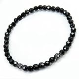 100天然石ブラックスピネルcut最強ブレスレット登場 天然石オニキス