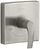 KOHLER K-T18090-4-BN Symbol Thermostatic Valve Trim, Vibrant Brushed Nickel [並行輸入品]
