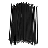 50ピース本スティック円筒形カクテルジュースドリンク攪拌機スウィズルはミキサー用の器物バーツールパーティー装飾-黒