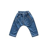 ALLAIBB ベビー服 デニムパンツ シーズン 男の子 女の子 カジュアル size 120 (ブルー)