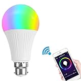 B22 7W RGBWエコーアレクサのためのWiFi APP制御LEDスマート電球GoogleホームAC110-220V