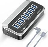SETMSPACE usbハブ 3.0 7ポート 5Gbps 高速転送 usb3.0 type-a 増設 ケーブル100cm (7*USB A)