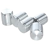 Hommy 銀色D軸のジュラルミン分圧器ノブX5　サイズ：15 x 17mm　直径：6mm