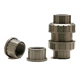 High quality True Union Ball Check Valve Water Pump Socket with Extra End Connector, 1-1/2-Inch, Gra