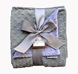 MEG Original Lavender & Gray Minky Dot Baby Girl Blanket by MEG Original