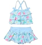 SOMETHINGのセパレート水着2点セット sw1144 100cm ライトブルー