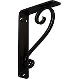 Ekena Millwork BKTM01X05X08SED 1 2 W x 5 1/2 D x 8 H Edwards Wrought Iron Bracket (Single Center Bra