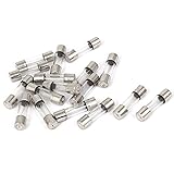 uxcell　ヒューズ管　ガラス　金属　5mmx20mm　250V　6A　円筒体　100個入り