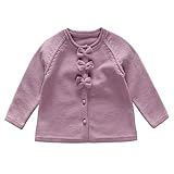 coodebear Littleベビー女の子カシミアリボンカーディガンセータートップス カラー: パープル