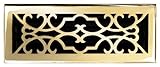 Brass Elegans 120E PLB Solid Cast Brass Victorian Floor Register, Polished Brass Finish Model. Brass