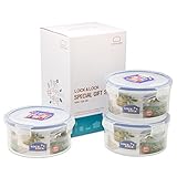 LockandLock Food Containers 3 Containers Set with Locking Lid [並行輸入品]