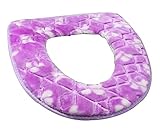 [紫の-1] 2個のソフトベルベットトイレシートマットクローゼストシートカバー